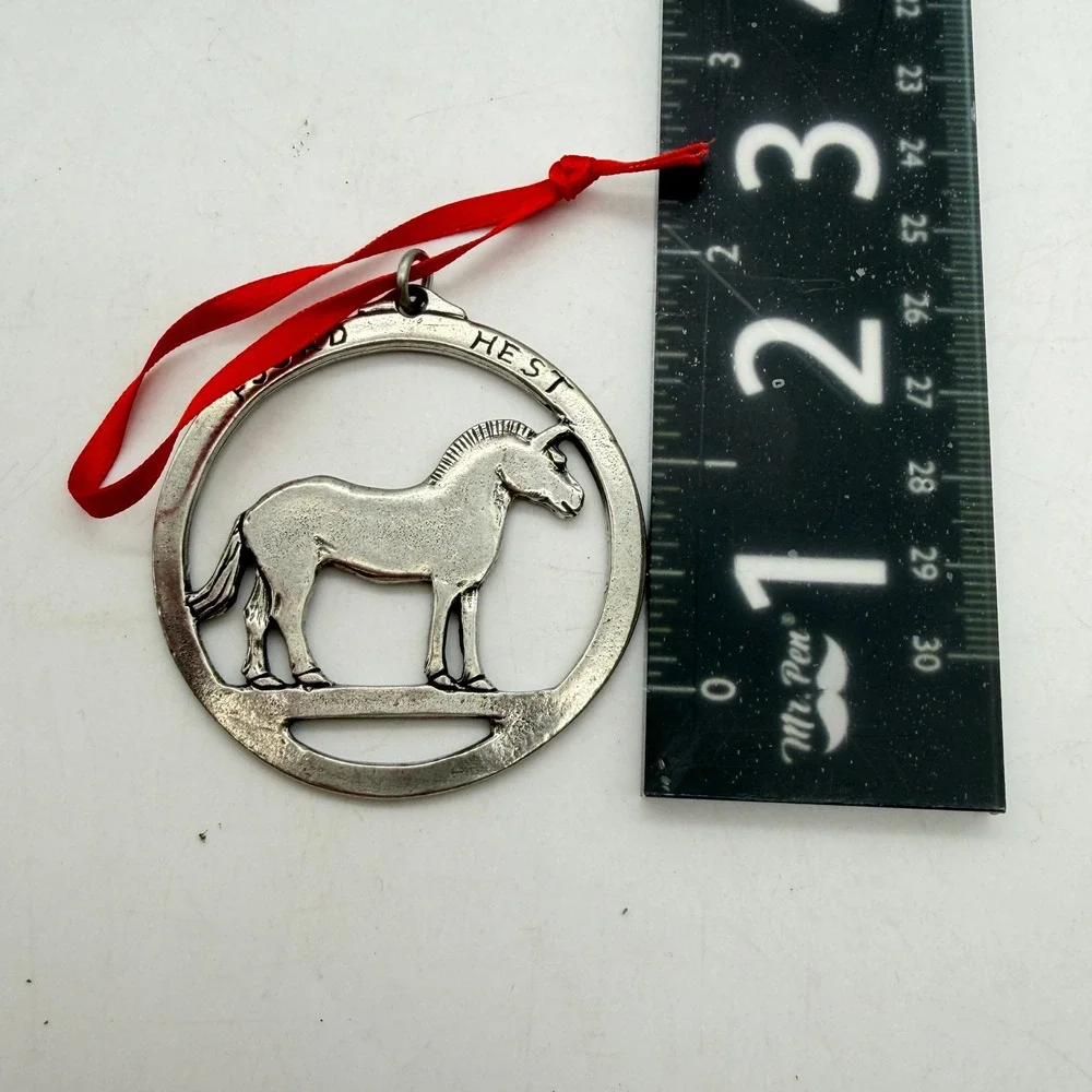 Havstad Tinn Norway Pewter Fjord Hest Horse Ornament Norwegian Fjord Horse Metal